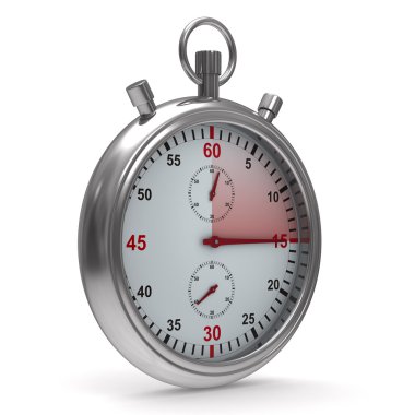 Stopwatch on white background. Isolated 3D image clipart