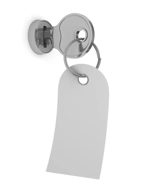 Изолированный ключ на белом фоне. 3D изображение — стоковое фото