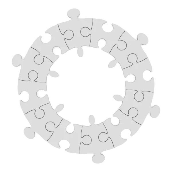 Puzzle sobre fondo blanco. Imagen 3D aislada —  Fotos de Stock