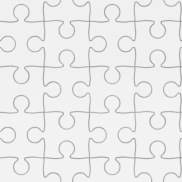Varrat nélküli textúra fehér puzzle. 3D-s kép — Stock Fotó
