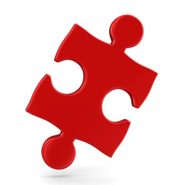 Puzzle on white background. Isolated 3D image clipart