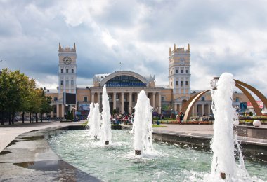 Terminal South Station in Kharkov, Ukraine clipart