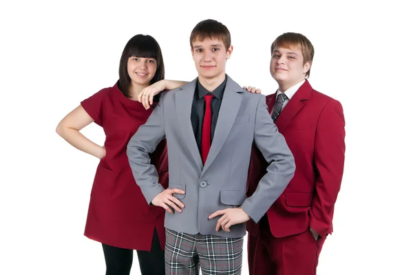 The group of positive students — Stock Photo, Image