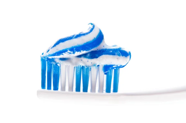Escova dentária e com pasta . — Fotografia de Stock