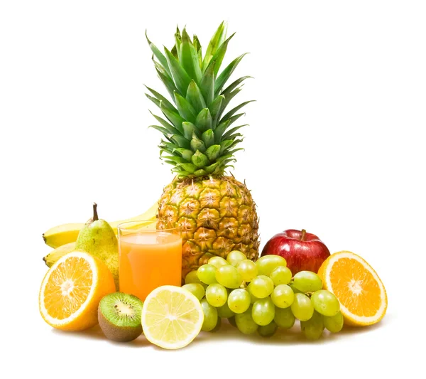 Glass of exotic healthy smoothie with fruit. — Stock Photo, Image