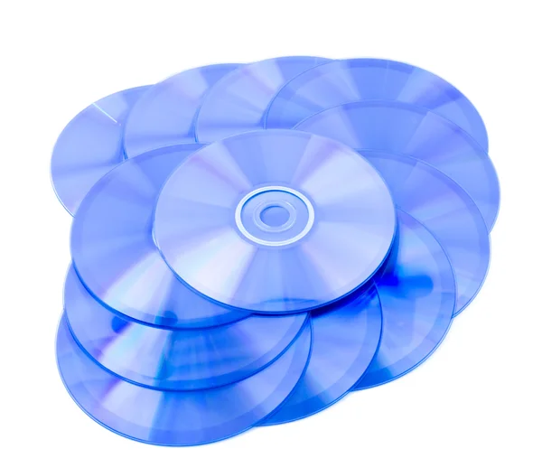 Bunte Compact Discs — Stockfoto