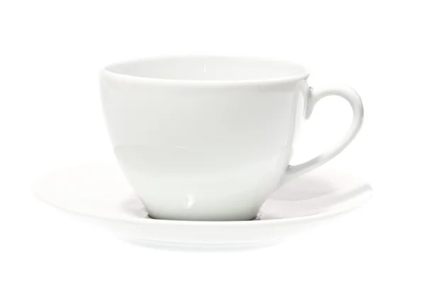 White cup isolated on white. — Stock Photo, Image