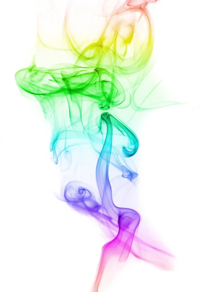 Colorido humo del arco iris en blanco — Foto de Stock