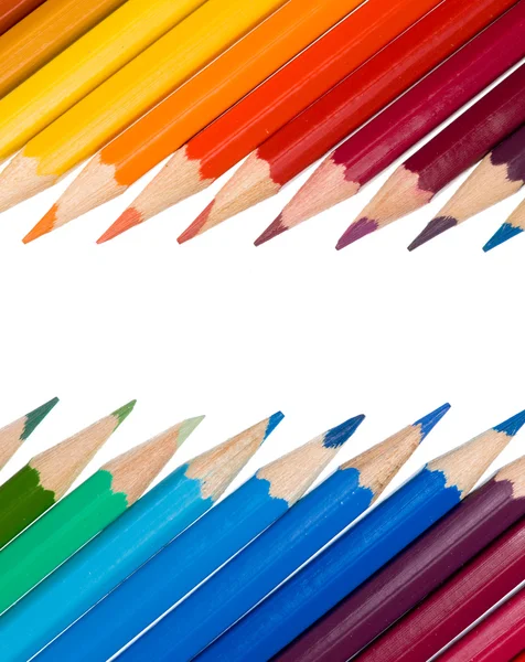 Crayons isolated on white background — Stock Photo, Image