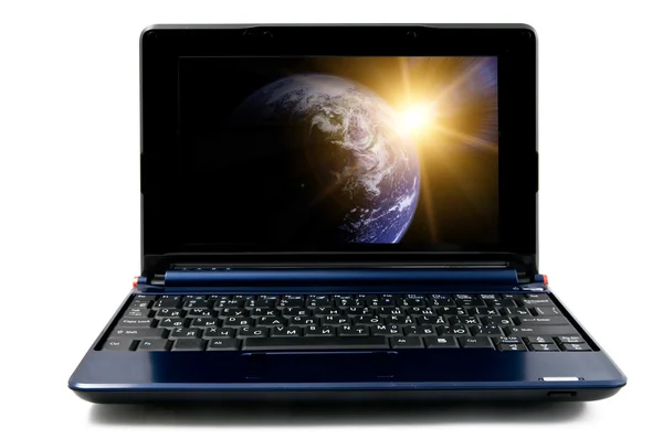 Computador portátil moderno e elegante, isolado — Fotografia de Stock