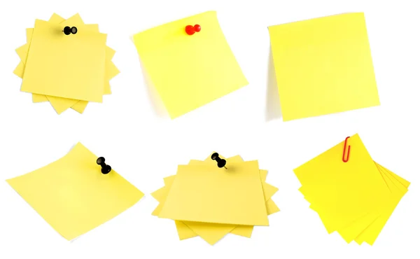 Žlutá lepicí Poznámka izolované — Stock fotografie