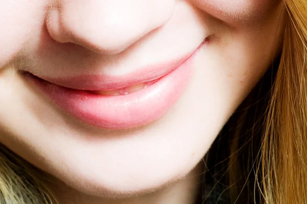Glimlach. Close-up mond — Stockfoto