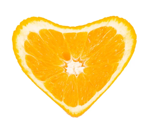 Oranje hart — Stockfoto