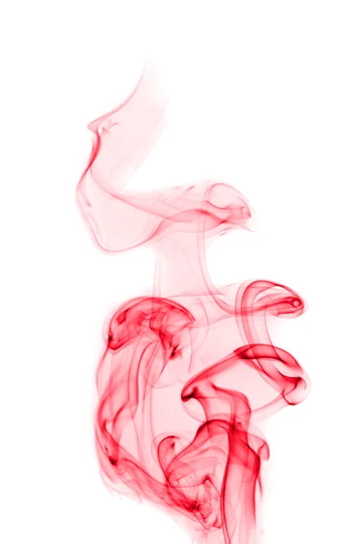Kırmızı üzerine beyaz duman — Stok fotoğraf