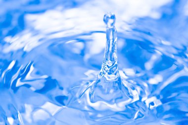 Beautiful splash of water blue drops clipart