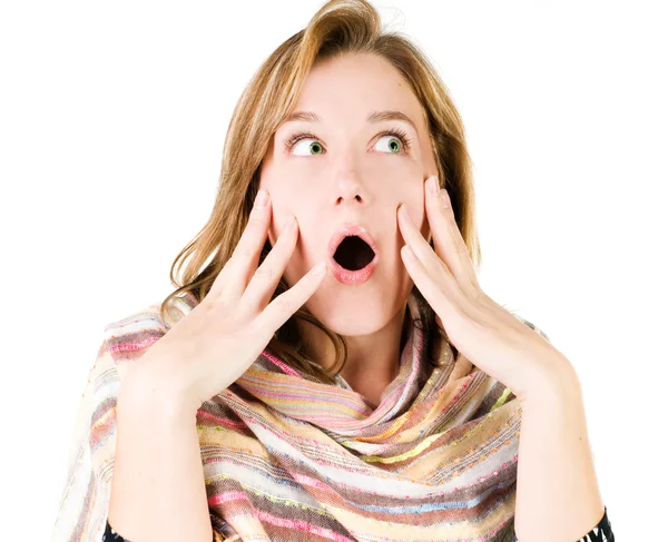 A very surprised girl — Stock Photo, Image
