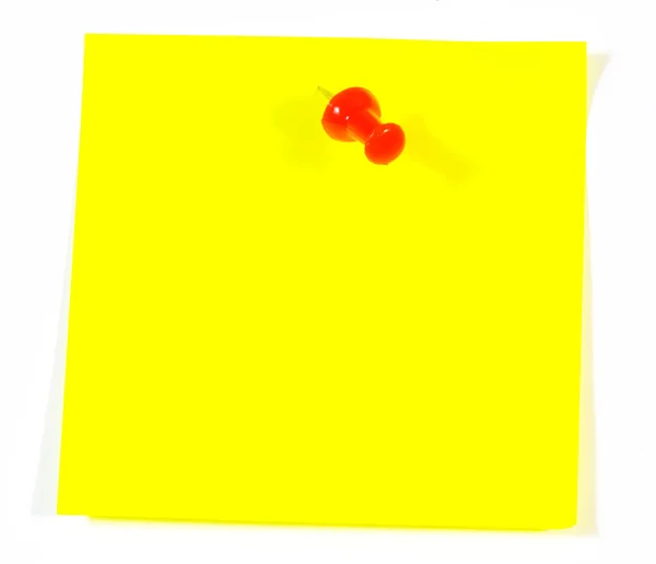 Gula självhäftande Obs isolerade孤立的黄色胶注 — Stockfoto