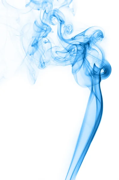 Beyaz üzerine mavi duman — Stok fotoğraf