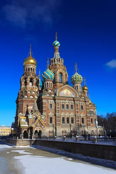 Erlöserkirche auf Blut, St. Petersburg, Russland — Stockfoto