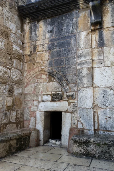 入口到教堂的诞生，伯利恒，巴勒斯坦 — 图库照片