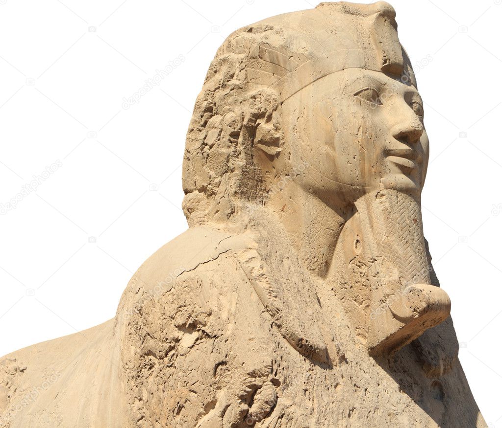 The Alabaster sphinx of Memphis, Egypt