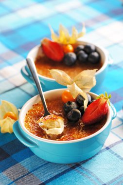 Creme brulee (krem brulee, yanık kremi)