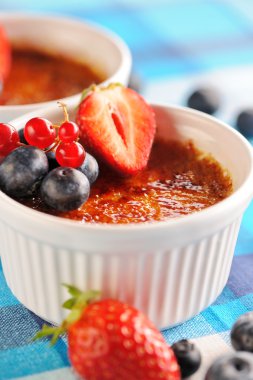 Creme brulee (krem brulee, yanık kremi)