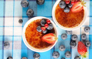 Creme brulee (krem brulee, yanık kremi)