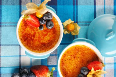 Creme brulee (krem brulee, yanık kremi)