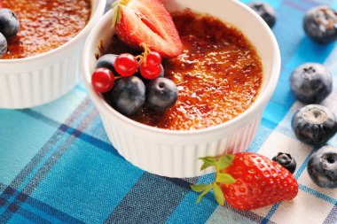 Creme brulee (krem brulee, yanık kremi)