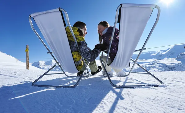 After ski på berg — Stockfoto