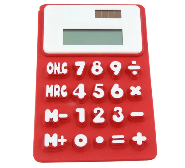 Kalkulator czerwony — Zdjęcie stockowe