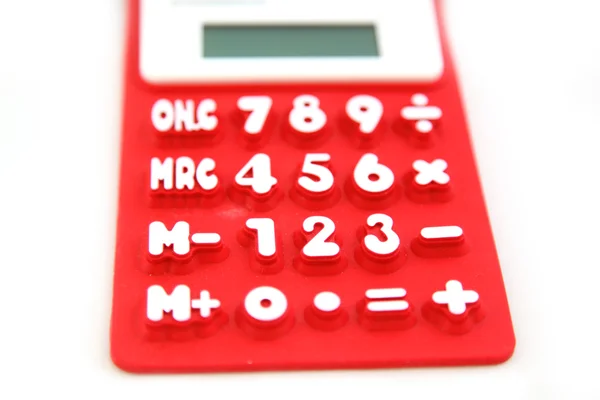 Rode rekenmachine — Stockfoto