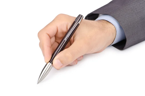 Conceito de negócio com mão escrita em branco — Fotografia de Stock