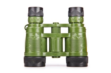 Military binoculars isolated on white clipart