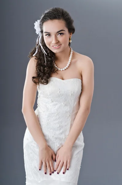 Bride posing in studio shooting — Stock Photo, Image