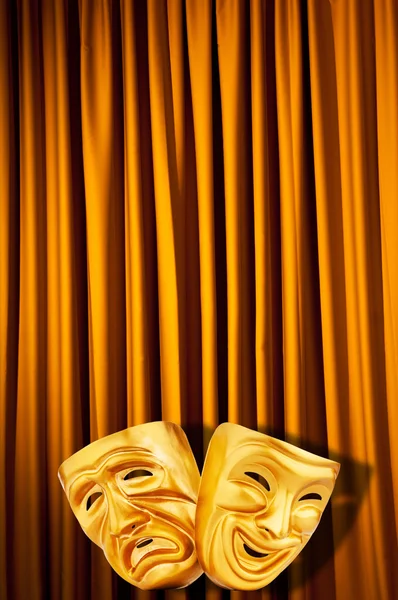 stock image Theatre performance concept with masks