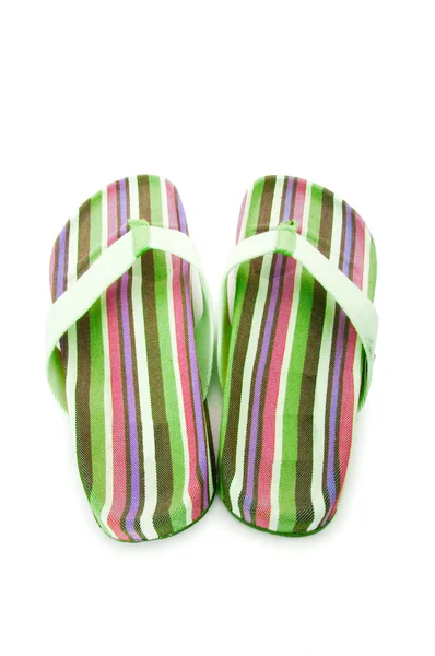 Summer colourful shoes on white — Stock Photo, Image