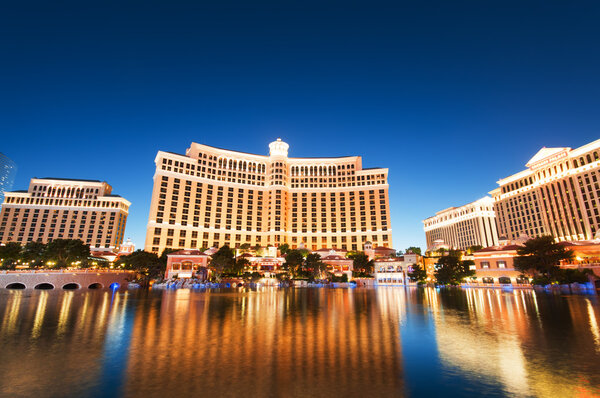 Las Vegas - 11 Sep 2010 - Bellagio Hotel Casino during sunset