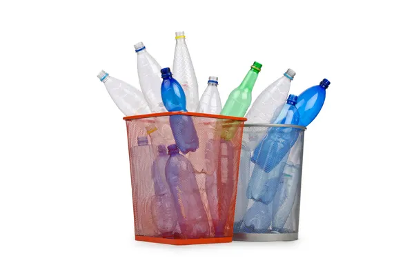 塑料瓶回收利用的概念 — 图库照片