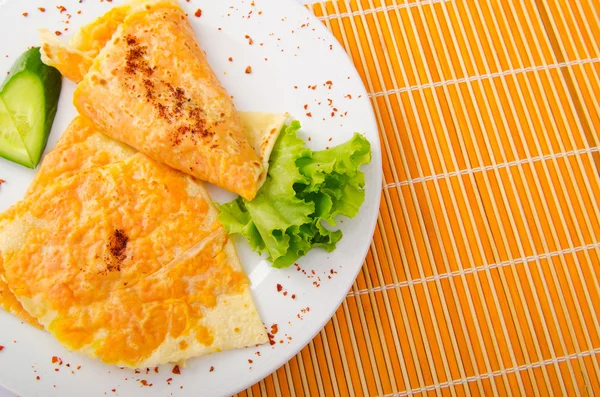 Panqueques rellenos con puré de calabaza —  Fotos de Stock