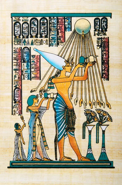 Egyptian history concept with papyrus — Stock Photo, Image