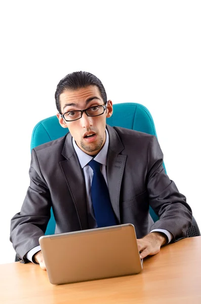Businessman sitting at the desk — Stock Photo, Image