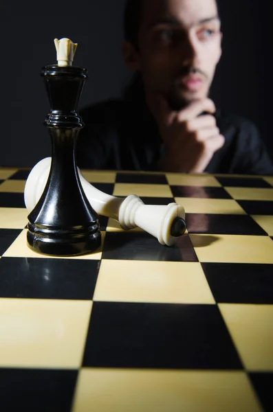 Zijn spel schaker — Stockfoto