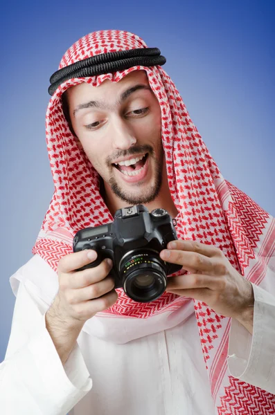 阿拉伯摄影师的工作室拍摄 — 图库照片