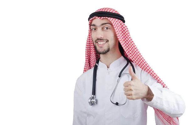 Jovem árabe médico com estetoscópio — Fotografia de Stock