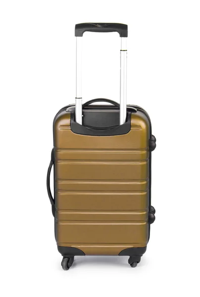 Conceito de bagagem com estojo no branco — Fotografia de Stock
