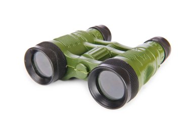 Military binoculars isolated on white clipart