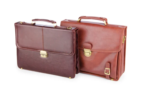 Briefcases isolated on the white — Stock Photo, Image