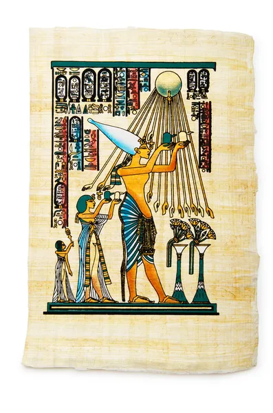 Egyptský papyrus jako pozadí — Stock fotografie